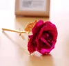 50 sztuk Folia Platerowana Rose Gold Rose Flower Lover Róża Walentynki Dekoracje Sztuczne Kwiat Ślub Dekoracje