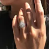 Maat 6-10 Verlovingsringen Voor Vrouwen 925 Stearling Zilveren Druppel Water Witte CZ Diamanten Edelstenen Vrouwen Bruiloft Bruids ring209g