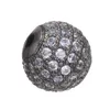 6 8 10mm okrągłe kulki mikro cyrkon luźny spacer rzemiosło europejskie CZ koraliki dla uroku bransoletka naszyjnik moda diy biżuteria