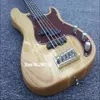 E-Gitarre 5 Saiten Precision P Bass grauer Korpus in natürlicher Farbe