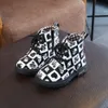 Comfy crianças neve preto e branco quadrados botas para meninos meninas moda couro lattice impermeável martin borracha sapatos kids boots lj201029