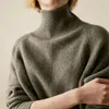 Pull d'automne et d'hiver pour femmes, pull en cachemire à col roulé, pull ample pour femmes, pull à tricoter, plus la taille, tops, nouveau 201130