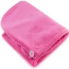 Cheveux Turban serviette femmes Super absorbant bonnet de douche serviette à séchage rapide microfibre cheveux secs salle de bain bonnet de cheveux coton 6025 cm EWC14476483410