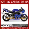 OEM-vogels voor Yamaha YZF-R6 YZF R 6 600 CC YZF600 YZFR6 03 04 05 Body 95NO.11 YZF R6 600CC 2003 2004 2005 Cowling YZF-600 03-05 Motorcycle Carrosserie Kit Glanzend Zwart