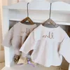 Bambina T-Shirt Primavera Autunno Top Girls Colo coreano Cotone ricamato Big Turn-Collecto Camicia bambini Ragazza Top Blusa 1-5 anni G1224