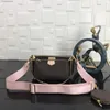 ثلاث قطع حقيبة يد حقائب الكتف Crossbody حقيبة الموضة محفظة الهاتف مزيج Luxurys المصممين النساء محافظ الذرة حامل بطاقة 44832