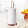 Kitchen Storage Shelf Paper Towel Holder Dispenser Bathroom Tissue Stand Countertop Vertical Napkins Rack