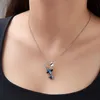 イヤリングネックレスCocom Blue Butterfly Crystal Crystal Crystal Jewelryセットオーストリアからのクリスタルが付いている結晶が付いています。