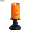 Agmsyeu creatieve halloween kaars licht vakantie partij rekwisieten geleid kleurrijke kaars houder desktop decoratie thuis woonkamer decor H1222