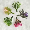 Mini plastique fleur artificielle noyau étamine bricolage bonsaï accessoires décoratifs pot de fleur décoration de remplissage à la main fausses plantes LJ200910