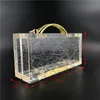Роскошная дизайнер прозрачная леди акриловая сумка сумочка Кристально чистая акриловая сцепления мешки ковша прозрачные сумки для ужина с ACR189M