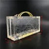 Luxe ontwerper transparante dame acryl tas handtas kristalheldere acryl clutch tassen emmerzak transparante diners met ACR189M