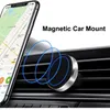 Íman de ar condicionado do carro montagens de telefone celular Suportes de metal para celular para smartphone com caixa de varejo