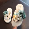 Summer Nisclip Childrens Flipflops Dziewczęta moda buty plażowe szczypanie sandałów żeńskie kwiaty pantof