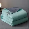 Yaapet DoubleLayer 100% хлопковое печатное покрытие на марле для полотенца летняя саевая кондиционера Одеяло для кровати 201113