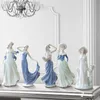 Estátua de alta qualidade deusa cerâmica meninas senhora estatuetas decoração de casa artesanato decoração de casamento artesanato ornamento porcelana 0510 y20214c