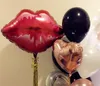 75 * 75cm Balões de hélio de lábio amor globos Rose Balão de lábio vermelho para o dia dos namorados Beije-me foil balão decoração do casamento SN1916