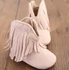 Girl Walkers Baby First Boy Faux Suede Boots Toddler Fringe Tassel Winter Warm Boots Shoes Mid-calf 0-12M 6colors Infant Christmas Gift