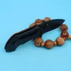 Special Offer DA33 Small Survival Folding blade knife 440C Black Drop Point Blade Wood & Steel Handle with back clip hiking tools knives