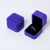 Velvet Jewelry Gift Boxes Square Design Rings Display Show Case Weddings Party Couple Packaging Box For Ring Earrings 55*50*45MM EEF4328