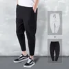 Ice Silk Breathable Joggers Men Solid Men's Harem Pants Summer Fitness Casual Ankle-Length Mens Trousers Streetwear Male Pants 201126