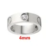 Fashion Love Band Rings For Women Accessori Acciaio inossidabile Gioielli di lusso da uomo Coppia di fidanzamento Fede nuziale in oro rosa con cristallo