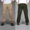 Męskie spodnie Cargo Casual Tactical Spodnie Wojskowe Armia Bawełniana Zipper Streetwear Jesień Kombinezony Mężczyźni Wojskowy Styl Spodnie H1223