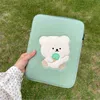 Ins Bear 13Inch Laptop Korean Tablet Case For Mac Ipad Pro 9.7 10.8 11 13.3 14.5 15 inch Cute Sleeve Inner Bag 202211