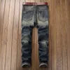 Denim Designer Moto Bike Jeans droits pour hommes Taille 28-38 40 42 Automne Printemps HIP HOP Punk Rock Streetwear Trouers 201117