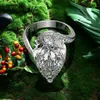 Luxury 100 925 Sterling Silver Created Moissanite Gemstone Wedding Engagement Diamonds Ring fina smycken hela8293230
