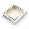 50st Papper Eyelash Packaging Box With Tray Lash Boxes Packaging Marble Design för 10mm 25mm Mink Eyelashes Square Case8175486