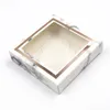 50st Papper Eyelash Packaging Box med Tray Lashes Boxar Packaging Marble Design för 10mm 25mm Mink Eyelashes Square Case8891977