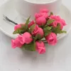 Mini Artificial Flower Silk Rose Fake Flowers Bouquet For Wedding Party Garden Floral Diy Wreath Scrapbook Office Home Decor