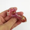 Tubos de cachimbo de vidro para fumantes de mão rosa cachimbos de mão de colher de mão