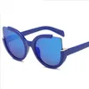 Sunglasses Women Cat Eye ,Female Vintage Semi-Rimless Coating Flash Mirror Sunglass Female Sun Glasses S1519