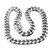 Stainless Steel Jewelry 18K Gold Plated High Polished Miami Cuban Link Necklace Men Punk 15mm Curb Chain Double Safety Clasp 18inc229t