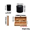 Табачный комплект цинкового сплава курение травмалки для табака + алюминиевый контейнер для хранения алюминия starh jar + деревянный деревянный стеск коробки табачных труб