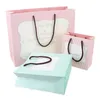 Striped Present Wrap Senior Kraft Paper Bags Festival Packing Bag Shopping DIY Multifunktions Candy Food Cookies