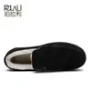 Polali New Men Slispersコットン暖かい冬のホームスリッパコットン - パッド入りシューズ卸売スノーブーツ201104