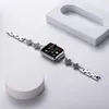 Luxury Metal Smart Straps For Apple watch 7 41mm 45mm 6 5 4 SE 44mm 40mm smartwatch wristband accessories for iwatch 3 2 1 42mm 38mm Clover watchband Strap