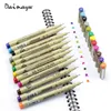 005 Rotuladores 12 Colores Sketch Markers Finecolour Pen Fine Draw Graphic Art Marker Pen zum Zeichnen von Manga Anime Art Supplies Y200709