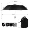 Parapluie entièrement automatique résistant au vent de pluie pour femmes hommes 3 parasol pliant compact grand voyage d'affaires 10K parapluie transparent 201104