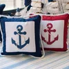 Pillow Case Partihandel-40 * 40cm Medelhavet Rudder Anchor Sailing Boat Canvas Kasta Skyddskontor Hem Leveranser Pillowcase Pads1