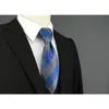 灰色の豪華な青いシルクのネクタイメンズアクセサリーノベルティドロップ1841696のファッションウェディングネクタイ