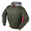 aw winter bomber flight jacket MA-1 with hood streetwear clothes mens clothing 힙합 야구 레터맨 oversized varsity 201007