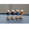 4 Pcs set Car Ornaments Resin Bobbleheads Dolls Figure Monks Maitreya Buddha Figure Gift Desk Auto Pendant Decor Car Styling1307S