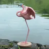 Cute Różowy Flamingo Home Decoration Figurki Zwierząt Figurka Wesele Wedding Party Ornament Miłośników Boże Narodzenie Prezent Biurko Room Decor T200709