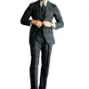 Plaid Business Tuxedos Mens Pants Suits Fashion Straight Groom Wedding Prom Party Blazer Overcoat ( Jacket+Vest+Pants)