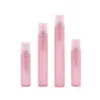8ML Frosted Perfume Spray Bottle Portable Empty Refillable Plastic Tube Cosmetic Containers Bottles for Travel Party Makeup Supplies