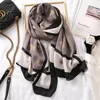 Automne hiver femmes écharpe plage qualité châle coton lin soie dame mode foulards envelopper hijab silencieux doux Pashminas bandanna Y26881425